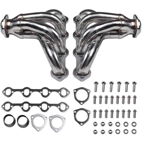 FOR FORD 289-302-351 V8 STAINLESS SBC SMALL BLOCK HUGGER EXHAUST MANIFOLD HEADER