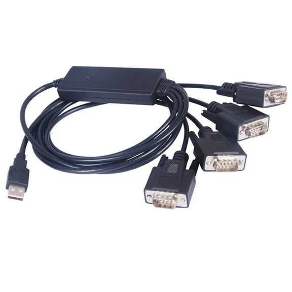 FOR FTDI CHIP 4 Port USB to Serial RS232 DB9 Adapter Cable
