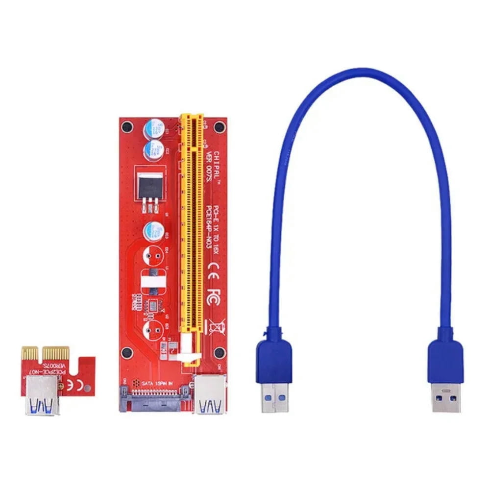 FOR For BTC LTC ETH Mining Miner PCI-E Expansion Card PCIE X1 To X16  Extender 15Pin SATA Power Converter Adapter USB 3.0 Cable - Walmart.com
