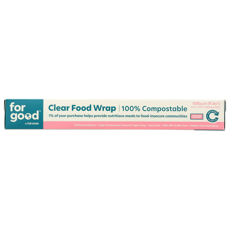  Compostable Cling Wrap 11.8 x 100 ft, Extra Thick