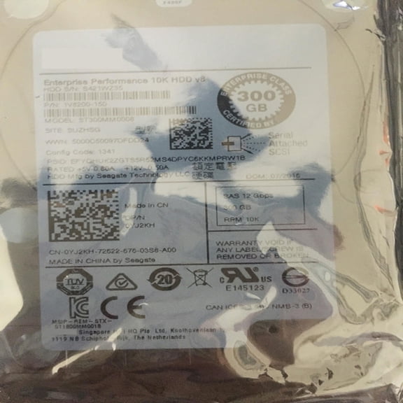FOR HDD For 300GB 2.5 SAS 128MB 10K For Internal Hard Drive For Enterprise Class HDD For 0YJ2KH ST300MM0008
