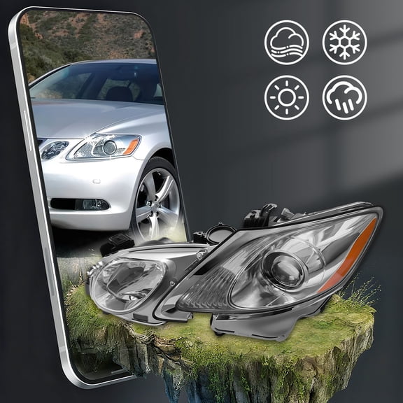 FOR HID 06-11 LEXUS GS300 GS430 PROJECTOR HEADLIGHT CHROME DRIVER LEFT SIDE(Bulb Not Included)