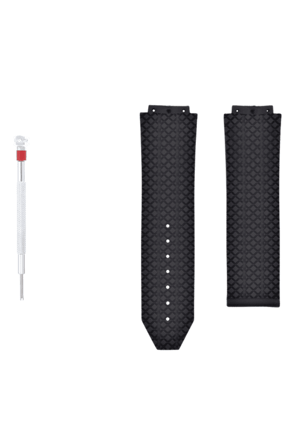 FOR HUBLOT 24MM REPLACEMENT RUBBER BAND STRAP 44-45 BIG BANG H SCREWDRIVER 1.5MM