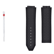 , 24mm, Black, Compatible With HUBLOT 24MM REPLACEMENT RUBBER BAND STRAP 44-45 BIG BANG H SCREWDRIVER 1.5MM