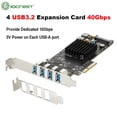 thumbnail image 1 of FOR Host Expansion Controller Pcie 3.0 X4 to 4 Ports USB3.2 Gen2 Type-a Dedicated 10Gbps USB 3.2 Transfer Bandwidth for Each, 1 of 1