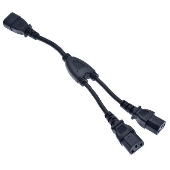 FOR IEC 320 C14 3Pin Male to 2 x C13 Female Y Split Power Cable C13 C14 Power Cord Server Power Cable 30CM