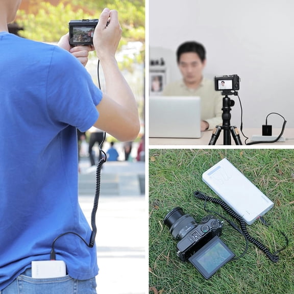 FOR LP-E17 DC Coupler with Type-C Spring Power Cable for 77D 200D 750D 760D 800D 850D M3 M5 M6 Cameras