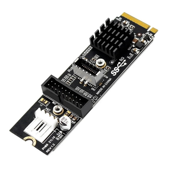 FOR M.2 Pcie To USB3.0 Type-E & C+19 20P Interface Expansion Card M.2 Mkey To Pcie Adapter 5Gbps Adapter Card VL805
