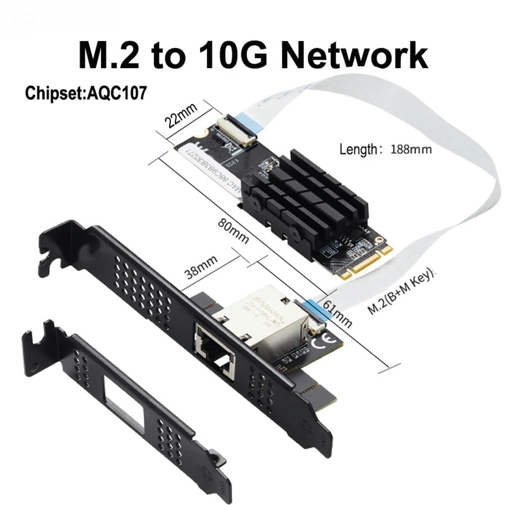 FOR M.2 to Single Port 10 Gbase Ethernet Nic B Key M Key 10G/2.5G