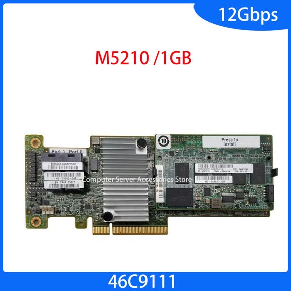 FOR M5210 SATA / SAS Controller 1GB 12Gbps PCIe X8 for Serve 44W3394 46C9111 Controller Card Smart Array Card
