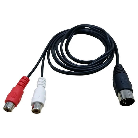 FOR MIDI DIN 5P Male to 2 RCA Phono Female Socket MF Audio Cable For Electronic organ industrial Equipment 0.5M 1.5M