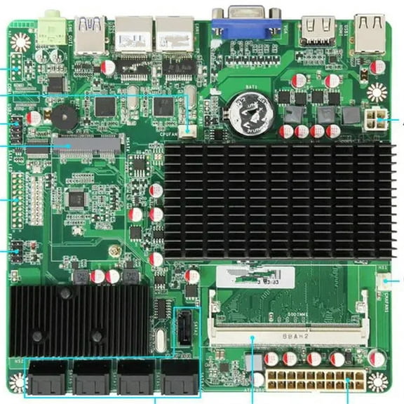 FOR MW-NVR-J1900 Multi-disk Nas Main Board Dual Gigabit Network Port 8 Sata Interface Snail Main Board