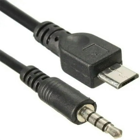 Micro USB 2.0 Male To Stereo 3.5mm Male Car AUX Out Audio Cable Note 3 S5