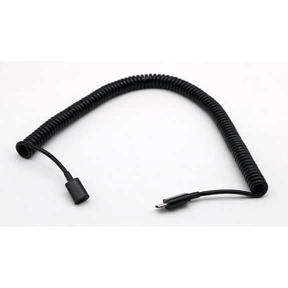 FOR Micro USB 5 Pin Male to Female Extension Spiral Coiled Spring Data Sync Charging Adapter Cable Cord 3m