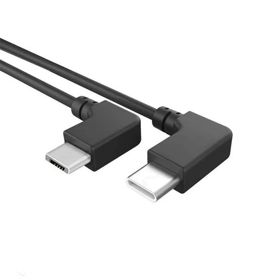 FOR Micro USB to Type C Data Cable 11.8 inch 90 Degree Video Data Cable for 2 Zoom/ 2 Pro/ Air/ Air 2/