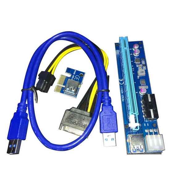 FOR Mine line PCIE x1 To X16 Extension Cable pci-e Adapter converter Graphics Card Conversion Expansion Card Small Interface 4+6 Pin