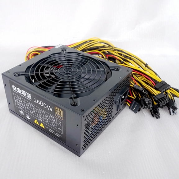 FOR Miner PSU For Baijin Multi Channel Video Card Power Supply 6-Card Mute Mining Power Supply 1600W