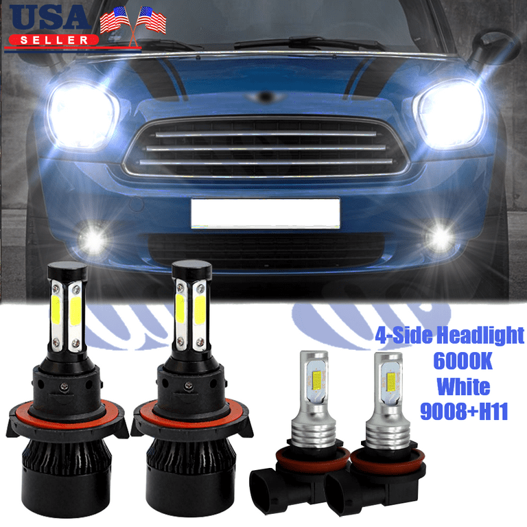 FOR Mini Cooper R56 Clubman R55 6000K LED Headlight High Low Beam+