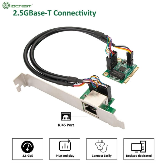 FOR Mini PCIe 2.5gb Ethernet Card 2.5GBase-T Network Adapter with 1 Port 2500Mbps RJ45 LAN Controller Card