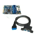 thumbnail image 1 of FOR Mini PCIe a dual USB adaptador 3.0 Mini PCI-e a 19 Pin USB3.0 header converter +19 P USB a 2 USB3.0 spiltter cable, 1 of 1