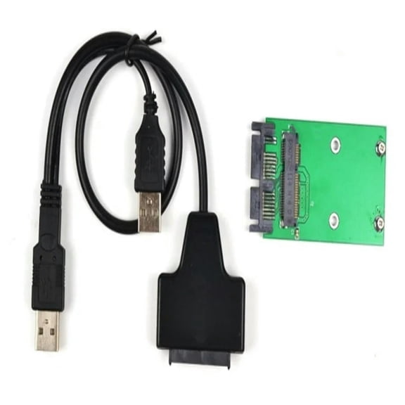 FOR Mini PCIe mSATA 3x5 SSD to 1.8 micro SATA Adapter card + USB micro SATA cable 7+9PIN 13PIN USB TO SSD USB TO MINI PCIE
