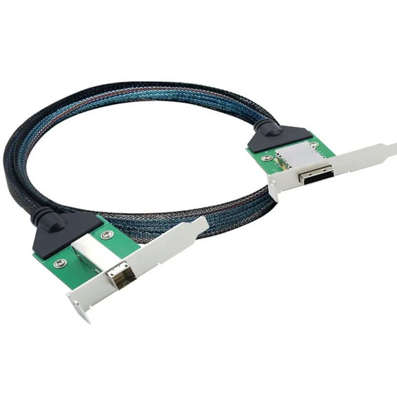 FOR Mini SAS Extension Cable SFF-8088 26 Pin Female to External SFF-8644 Female PCBA with Low Profile Bracket cable
