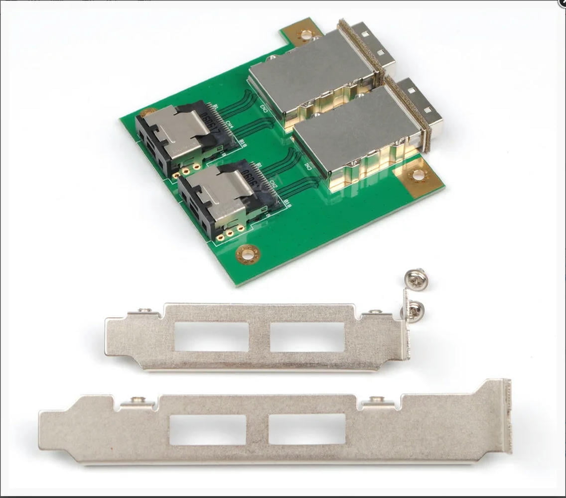 Sas Network Panel FOR Mini SAS Internal SFF-8087 Sas 36P to 2 Port External HD Sas 26P ...