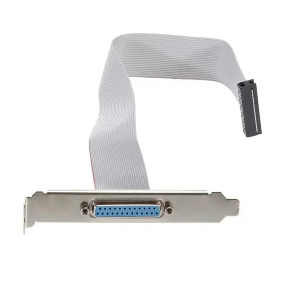 FOR Motherboard DB25 1 Port Serial Parallel PCI Slot Header Cable Bracket LPT 25PIN