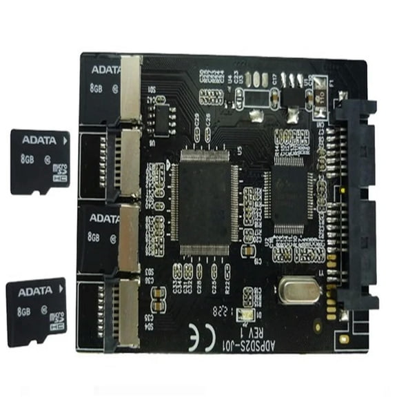 FOR Multi Micro SD Card to Micro SATA adapter card 1.8 hdd case with RAID 4 TF to 16 pin SATA converter