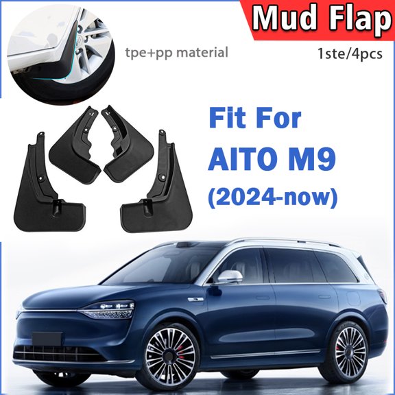 FOR NEW AITO M9 2024 2025 2026 Mud Flap Guards Splash Mudguard Fender Mudflaps Car Accessories Front Rear 4PCS
