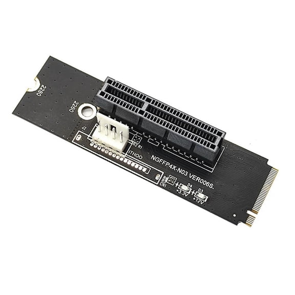 FOR NGFF M.2 To PCI-E 4X X1 Riser Card M2 NVME To Pcie X4 With LED Voltage Indicator For GPU BTC Mining