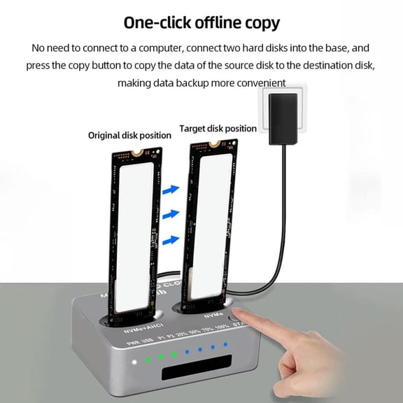 FOR NM.2 NVME SSD Clone USB3.2 Type C M/B M Key Solid Disk Case M.2 M.3 NVME PCI-E For M2 SSD M Key SSD