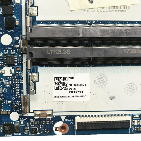 FOR NM-B191 For Y520-15IKBN Laptop Motherboard i7-7700HQ CPU GTX 1050Ti 4GB 5B20N00280