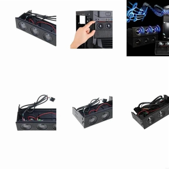 FOR PC Front Panel Media Dashboard PC Front Panel Speaker Stereo Surround Computer for Case Built in Mic Loudspeaker Front B