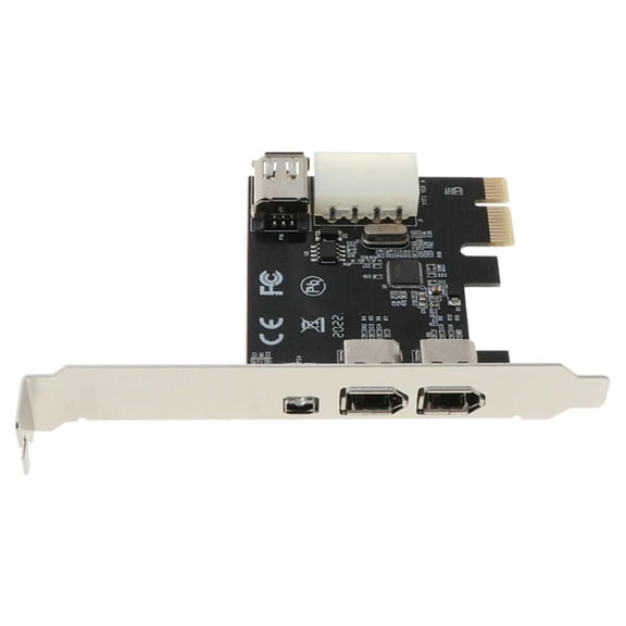 FOR PCI-E 1X IEEE 1394A 4 Port(3+1) Firewire Card Adapter Pcie 1394A Converter With 6 Pin To 4 Pin 1394 Cable For Desktop PC