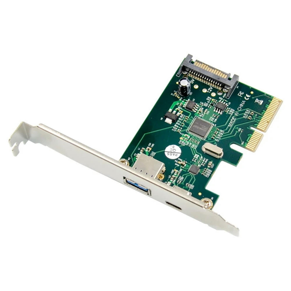 FOR PCI-E X4 Riser Card 1142 TYPE-C+A USB 3.1 Expansion Card TYPE-C+A ...