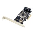 thumbnail image 1 of FOR PCI-E X4 To M.2 Key B NVMe SSD 4 Port SATA3.0 Adapter Expansion Card NGFF Adapter Card JMB585 set 6Gbps gen3 4 port sata 3, 1 of 1