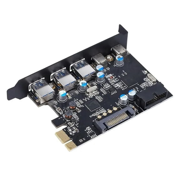 FOR PCI Express Card to 3 PORTS USB 3.0 2 PORTS USB3.1 Type C Internal USB 3.0 20PIN 7 Ports USB HUB pcie to Type-c Converter Card