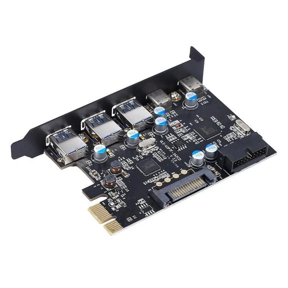 FOR PCI Express Card to 3 PORTS USB 3.0 2 PORTS USB3.1 Type C Internal USB 3.0 20PIN 7 Ports USB HUB pcie to Type-c Converter Card