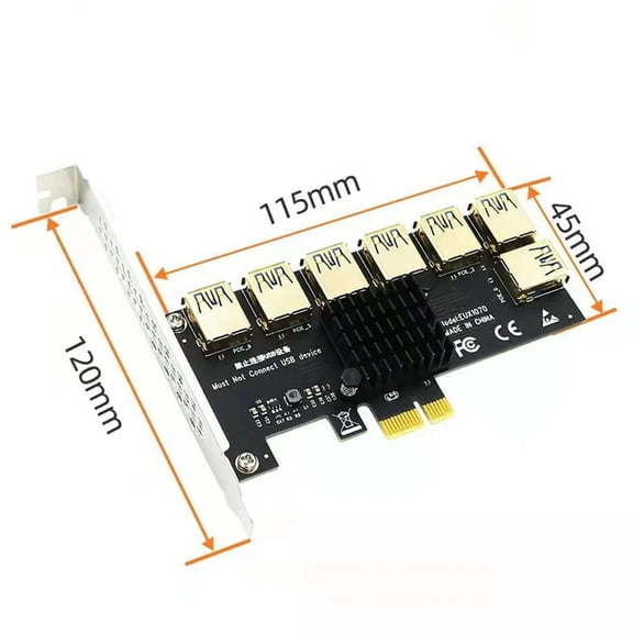 FOR PCI Express Multiplier Riser PCIE 1 To 7 Riser Card PCI Express X16 USB3.0 Adapter For PC Graphics Card Mining