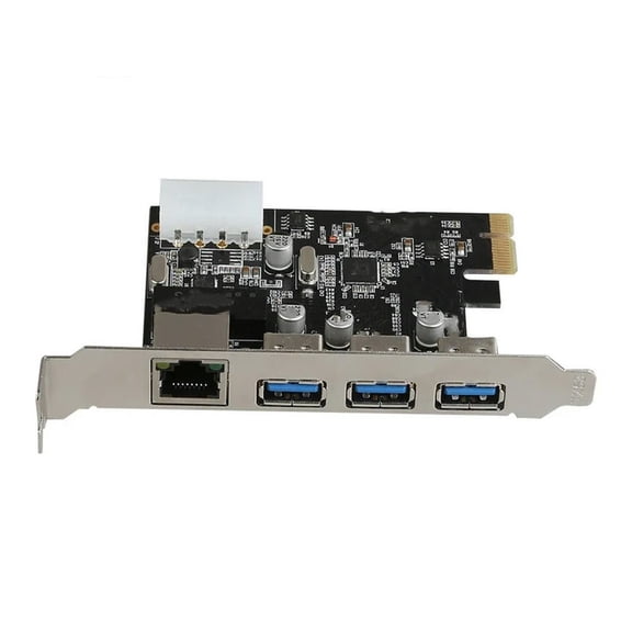 FOR PCI Express to 3 port USB3.0 1 port RJ45 network adapter connection PCI Express network Expansion card TXB014
