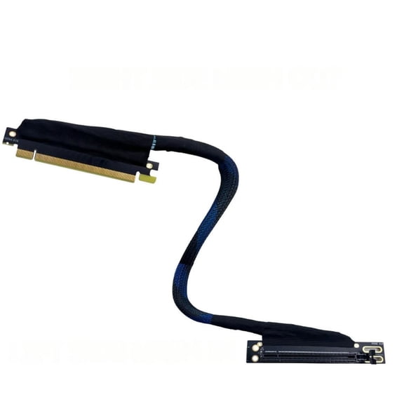 FOR PCIE 4.0 X16 Graphics Card Extension Cable with 90 Degree Connector and Braided Mesh Sleeve for High-Speed Server AI Processing