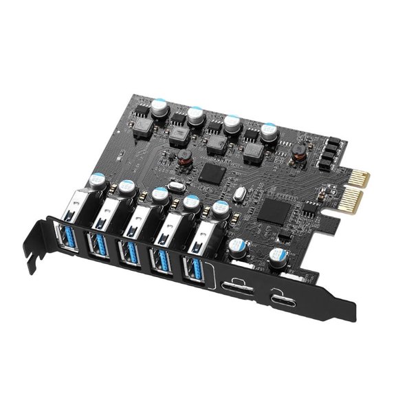 FOR PCIE to 5 ports USB3.0 converter dual ports USB3.1 Type-c PCI Express Expansion Card Internal USB 3.0 for Pro Fl1100