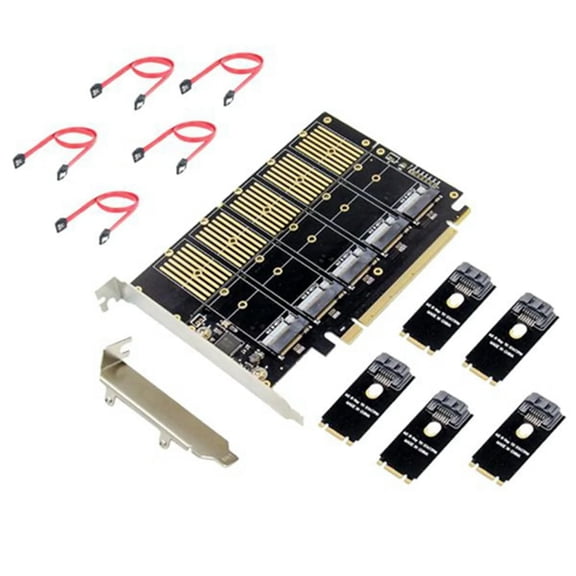 FOR PCIe X16 M.2 Key B NVMe SSD Adapter Card M.2 NGFF to SATA- SSD Adapter Card NGFF SSD Expansion Card