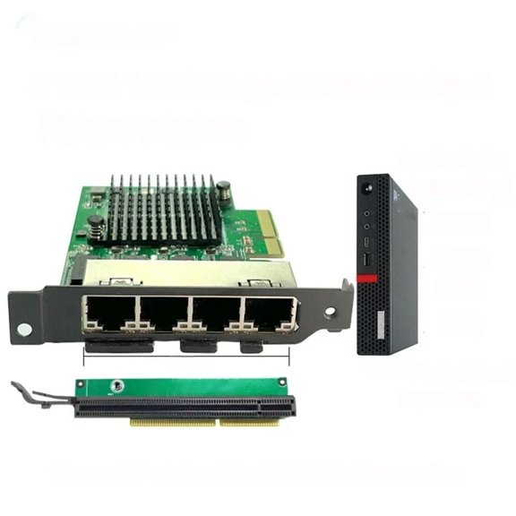 FOR PCIe x4 4 Ports Gigabit Ethernet Controller Card 1000Mbps NIC RTL8111H Chips Designed for o Small Cases