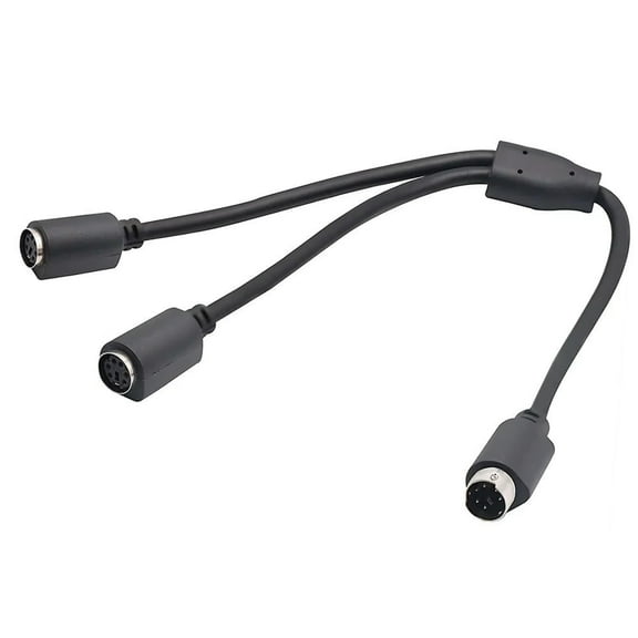 FOR PS 2 Splitter 6 pin Mini Din Male Plug to 2 x Female Sockets Cable Mouse/Keyboard Y Splitter Cable- PS/1 (M) to PS/2 (F) 30cm
