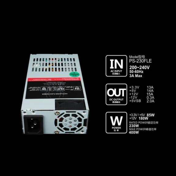 FOR PSU For ITX FLEX NAS Small 1U 230W Switching Power Supply PS-230FLE