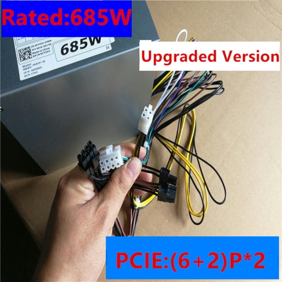 FOR PSU For T20 30 130 140 1700 3620 3670 3671 9020 3020 3977 3967 3980MT 1660TI 1080TI 2070S 2080TI 8Pin Power Supply 685W
