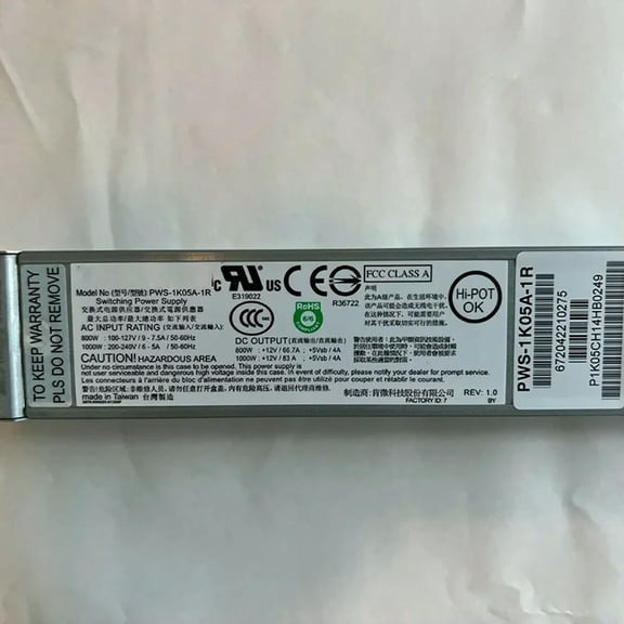 FOR PWS-1K05A-1R 1000W For Is An 80 Plus Titanium Power Capable Of ing 1000W Output Power At 91% Efficiency