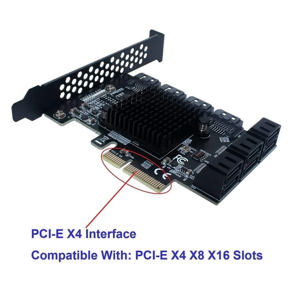 FOR Pci Express Multiplier PCIE 1X To 10 Port SATA Expansion Card PCI Express X16 Ext SATA 3.0 6Gbps Support HDD SSD